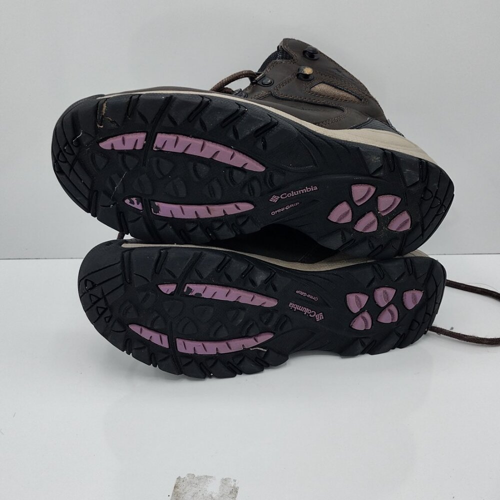 Columbia Omni grip Leather brown Waterproof Hiking Boots BL3783-23 Women's 7 - Picture 7 of 7